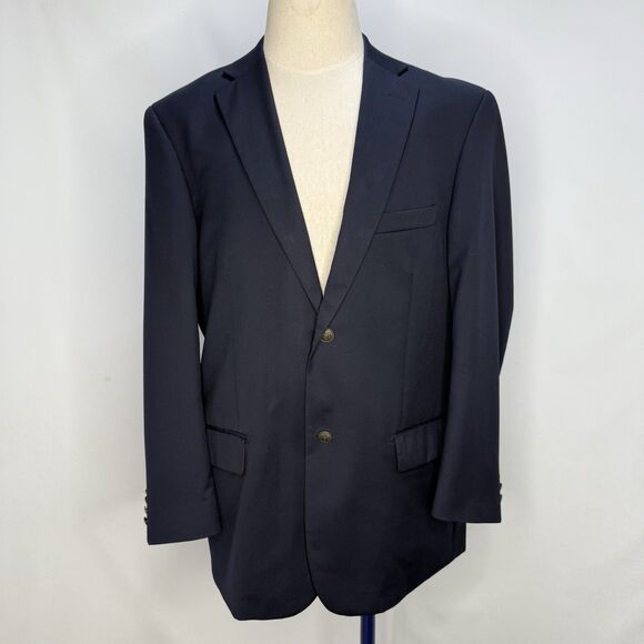 Paul Fredrick Blazer Sport Coat Mens Size 43R Black Jacket - Picture 2 of 16